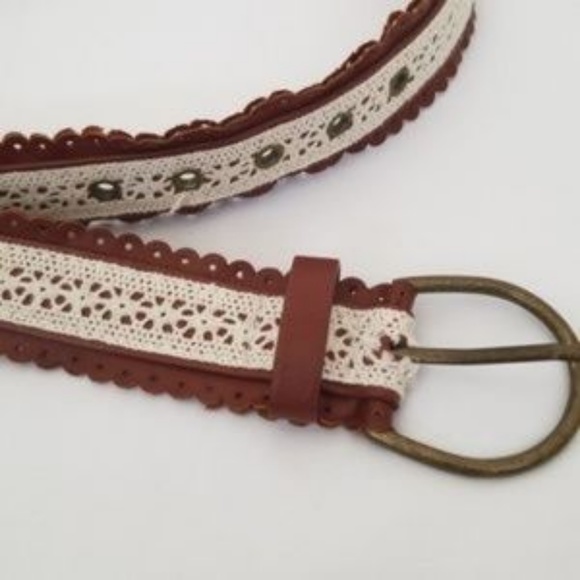 Faux leather & lace belt-LC - Picture 3 of 6